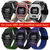 GBD-200 Nylonowy Pasek do Zegarka Casio G-SHOCK 3506 | Pasek z Magnetyczną Składaną Klamrą | GBD-200-1A/RD-4 | Pleciona Wytrzymała Męska Bransoleta