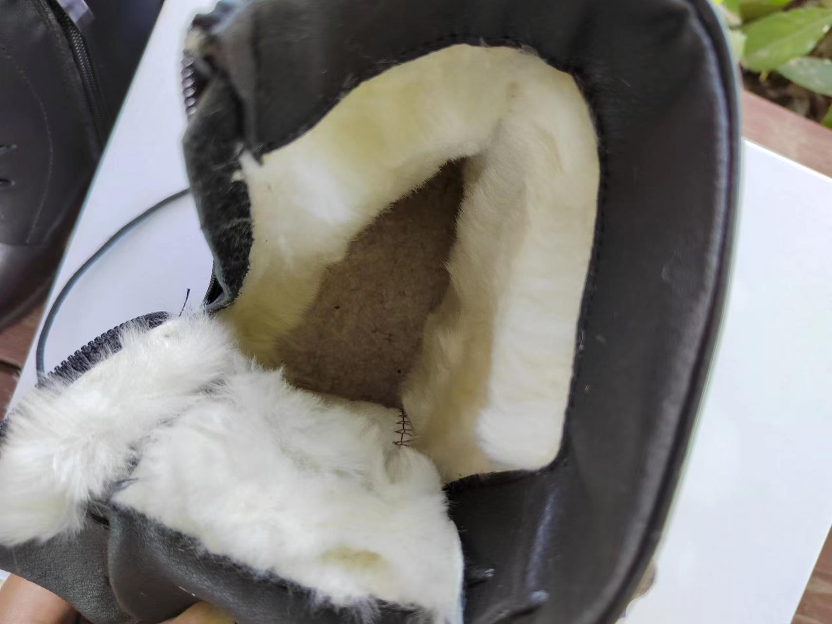 

New comprehensive administrative law enforcement women s cotton shoes women s wool shoes with hair women s wool shoes first layer cowhide non-slip 41