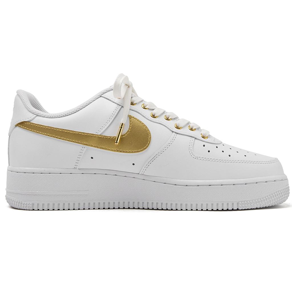 Nike Air Force 1 Air Force 1 Abrasion Resistant Balance Low top Skateboard Shoes Unisex White Gold CW2288-111(Team55-)