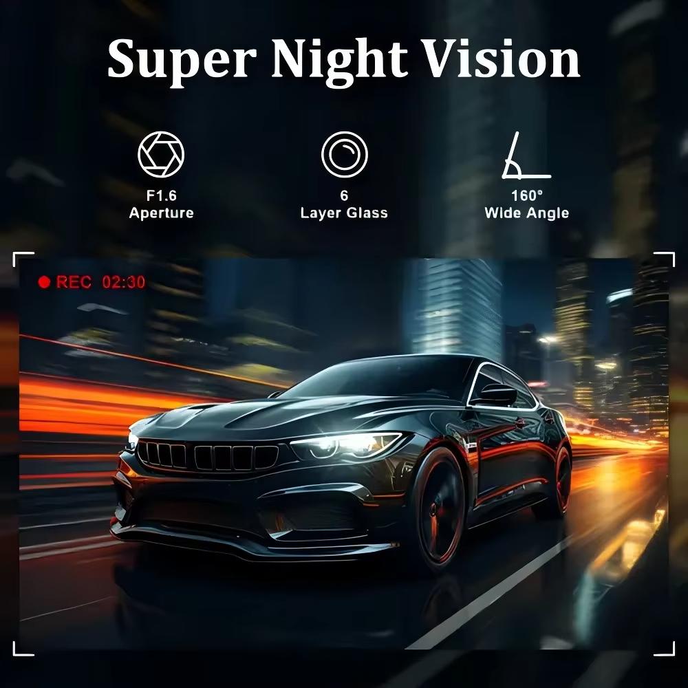 Auto Dashcam 4 Kanaals Black Box Rijcamera FHD 1080P Voor Links Rechts Achter Nachtzicht Loop Opname Recorder Video Voertuig DVR