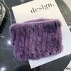 Rex Rabbit Hair Neck Cover Women's Winter Elastic Mesh Scarf Headband Versatile Real Fur Plush Headgear Children's Scarf