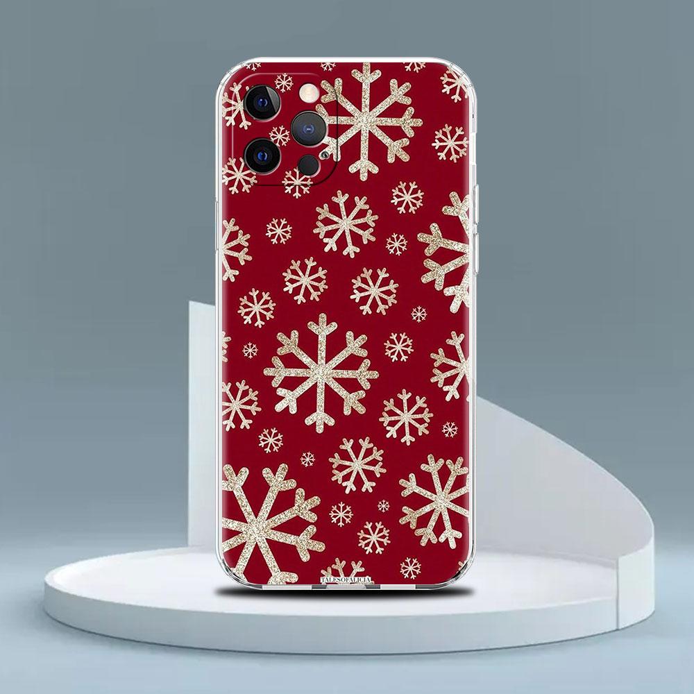 

Чехол для Apple iPhone 14 13 11 Pro 12 7 8 Plus SE 2022 XR X XS Max 6 6S Прозрачный силиконовый чехол для телефона Зимний снег Счастливого Рождества iPhone 6 6S