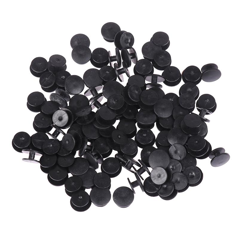 100Pcs Plastic Buckles Ornaments For Shoes Accessories Diy Shoes Buttons Lightweight Buckles Black Clear Buckles Findings