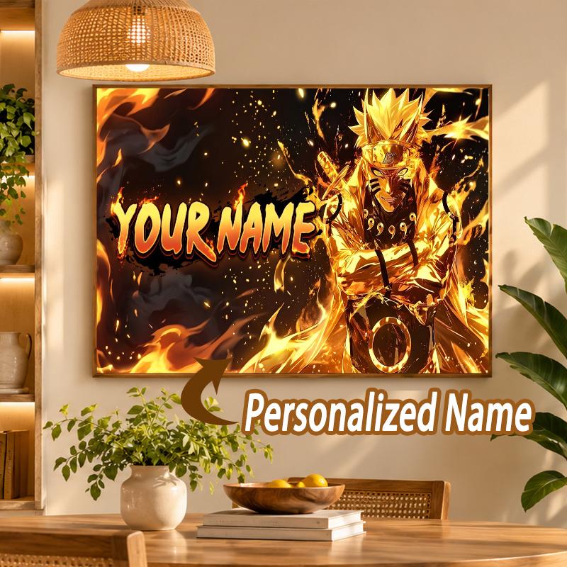 Naruto Uzumaki Custom Name Diamond Painting Personalized 5D Full Drill DIY Diamond Art Home Decor