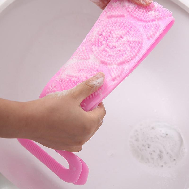 Körperschwamm Silikonbürsten Badetücher Wäscher Reiben Rückenpeeling Massage Duschgürtel Erweiterte Hautreinigungsbürsten