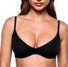 Large size TK European and American size English marked with steel ring flat mouth round neck non-marking slim underwear bra
