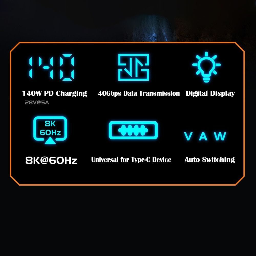 Digital Display USB-C Adapter PD 140W Type-C Extension Connector Power Meter Tester  Mobile Phone