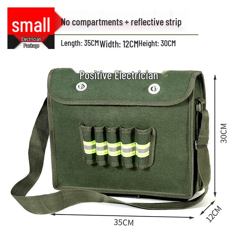 Multifunctional Electrician Crossbody Tool Bag - Canvas, Extra Thick with Large Capacity Pockets for Men