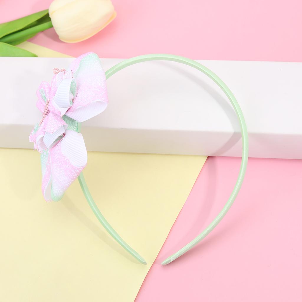 Modische Glitzer-Stern-Stirnbänder für Mädchen Regenbogen-Spitze Haarband Niedliche Schmetterlingsform Haarreif Kinder Party Haaraccessoires