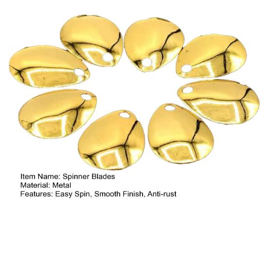 50Pcs Spinner Blades Bright Color Easy Spin Smooth Finish Wide Applications Anti-rust Fishing Attractor Compact Fishing Spoon Spinner
