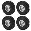 4pcs 55mm Front Rr Rubber Tires and 24 Hole Wheel Rims Set for  AL SCX24 1/24 RC Car