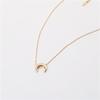 Elegant Crescent Moon Pendant Necklace - Minimalist Design for Women