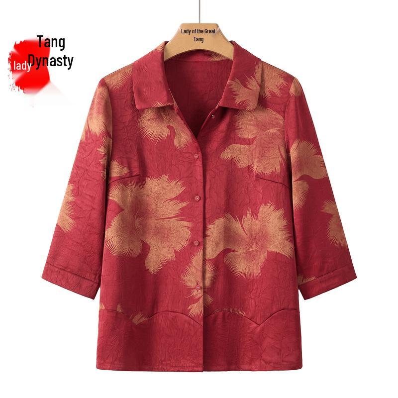 

Women s Loose-Fit Half-Sleeve Blouse 3XL
