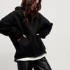 GMXIA Damska bluza z kapturem jesień i zima Street Shaker Loose Pocket Hooded Sweatshirt