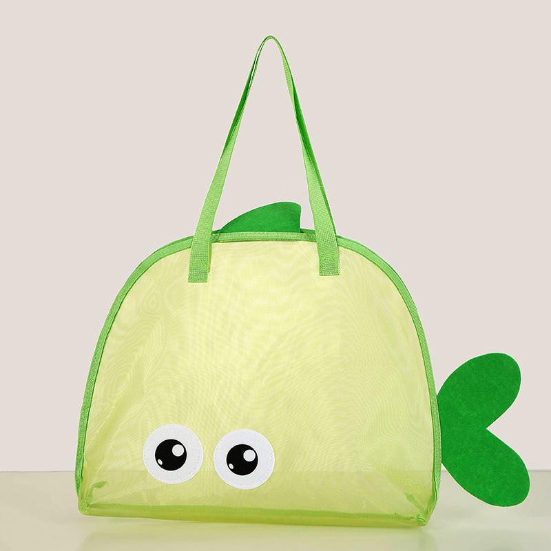 Children's Large Capacity Beach Toy Mesh Bag with Cartoon Design