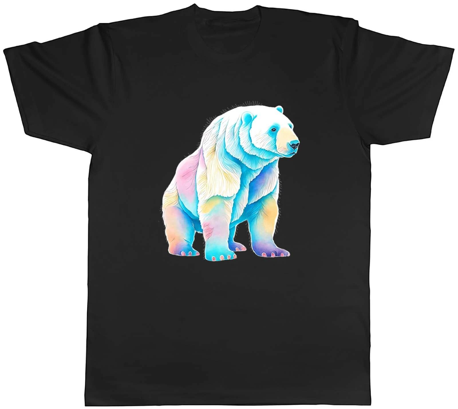 Arctic Polar Bear Mens T-Shirt Wildlife Watercolour Animal Tee Gift XXXXL