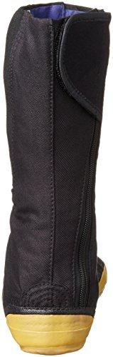 Moonstar Tabi Socks with Zipper, 2E, Men's and Women's, Easy Tabi, Black, Size 24cm