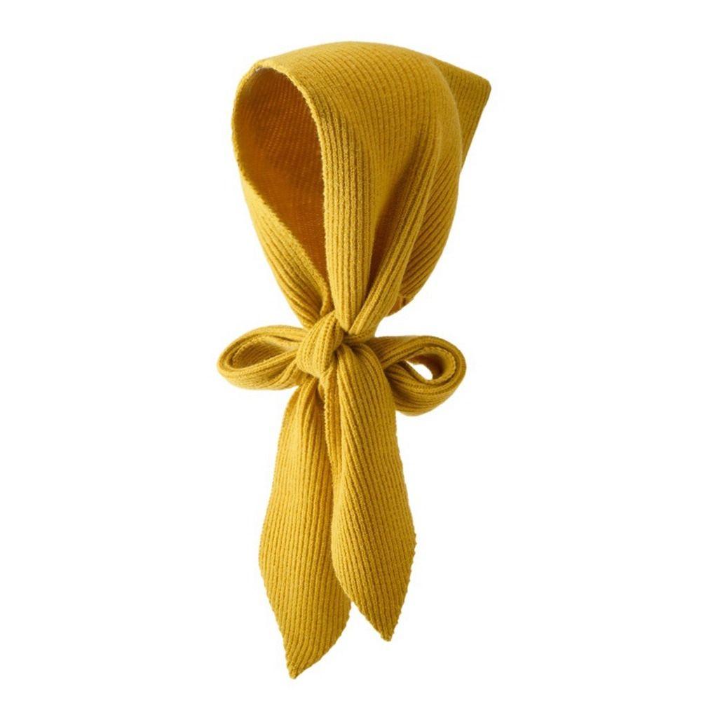 Hooded Hat Scarf Set Warmer Knitted Beanie Fashion Beanies Caps Women Girl