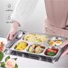 Shengjia 304 Stainless Steel Deep Four-Compartment Divided Meal Tray