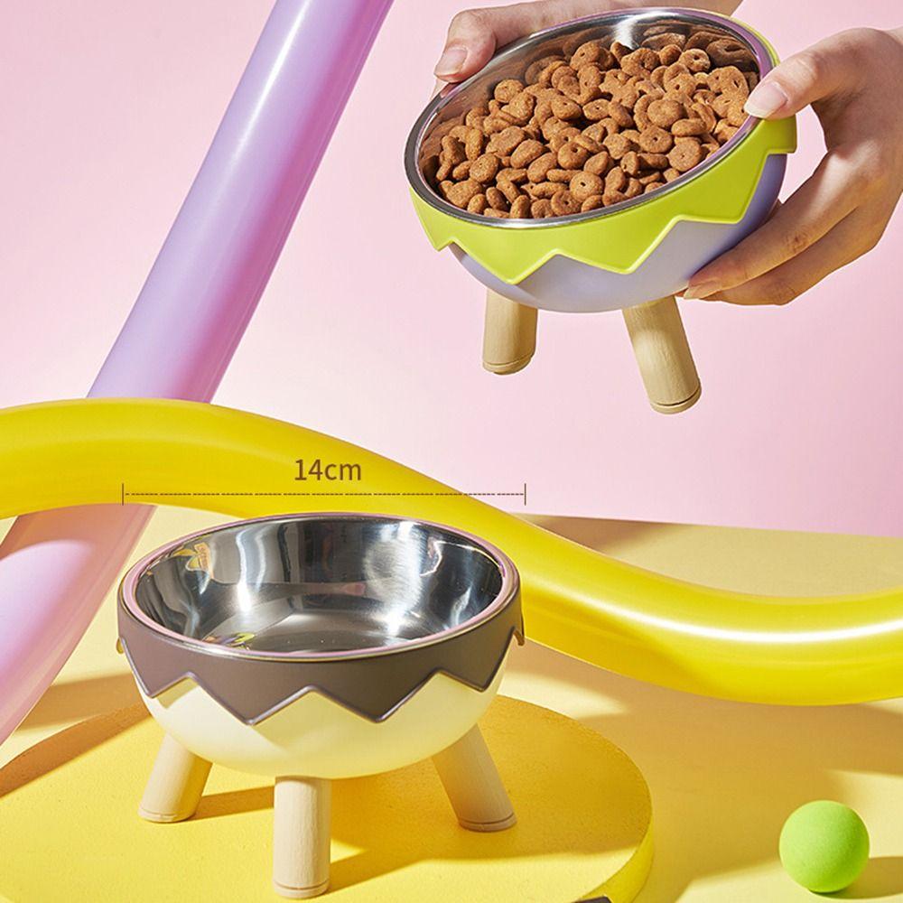 Anti Slip Cat Food Water Bowl Detachable Pet High Footed Bowl Dog Feeding Station  Pet Supplies