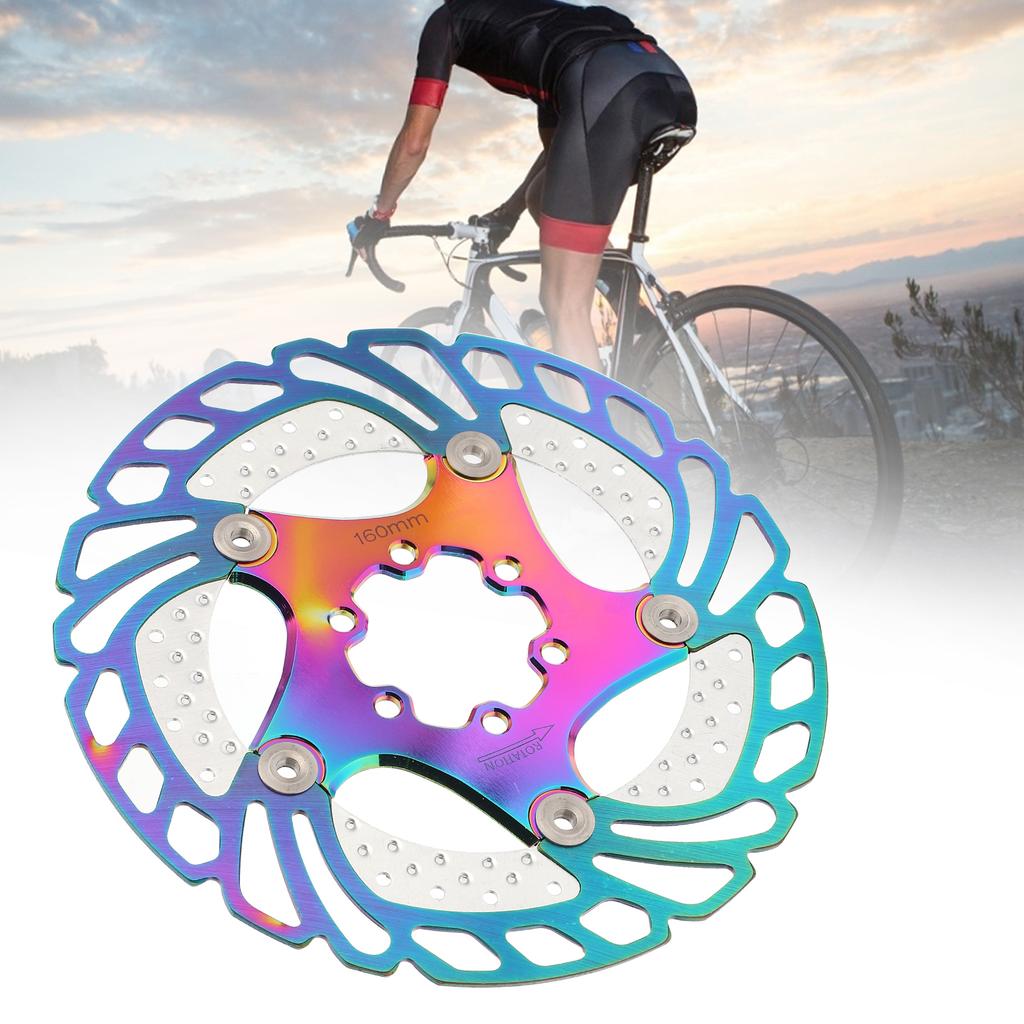 Mountain Bike Plated Cooling Disc Brake Rotor 6 Nails Cycling Accessories(140mm 5.5in )