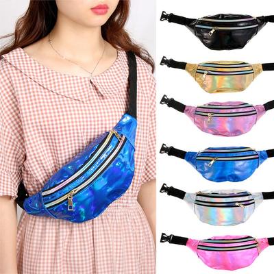 Glitter Hip Purse Satchel Storage Bag Laser Belt Bags Make-up Pouch Fanny Pack Waist Packs