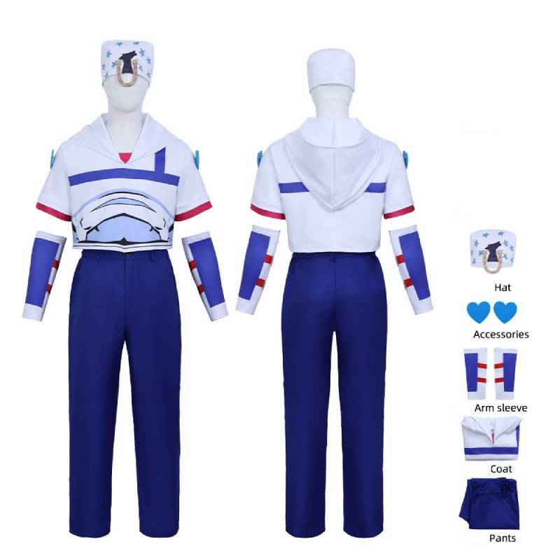 Jojos Bizarre Adventure Jonathan Joestar Cosplay Costume With Printed Fabric For Halloween Party