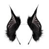 Gothic Bat Creature Ears Headpiece Cosplay Plush Hair Hoop Props For Role Play And Costume Event LARP