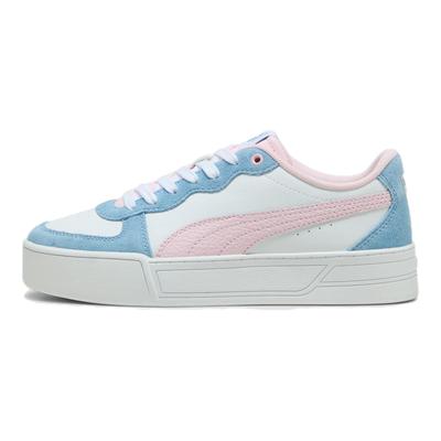 Skye Series Retro Fashion Slip Resistant Durable Low Top Skate Shoes Women Sneaker White Blue 397076-03