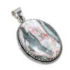 Pinolith Gemstone Handmade 925 Sterling Silver Jewelry Pendant 2.32" SU-9938