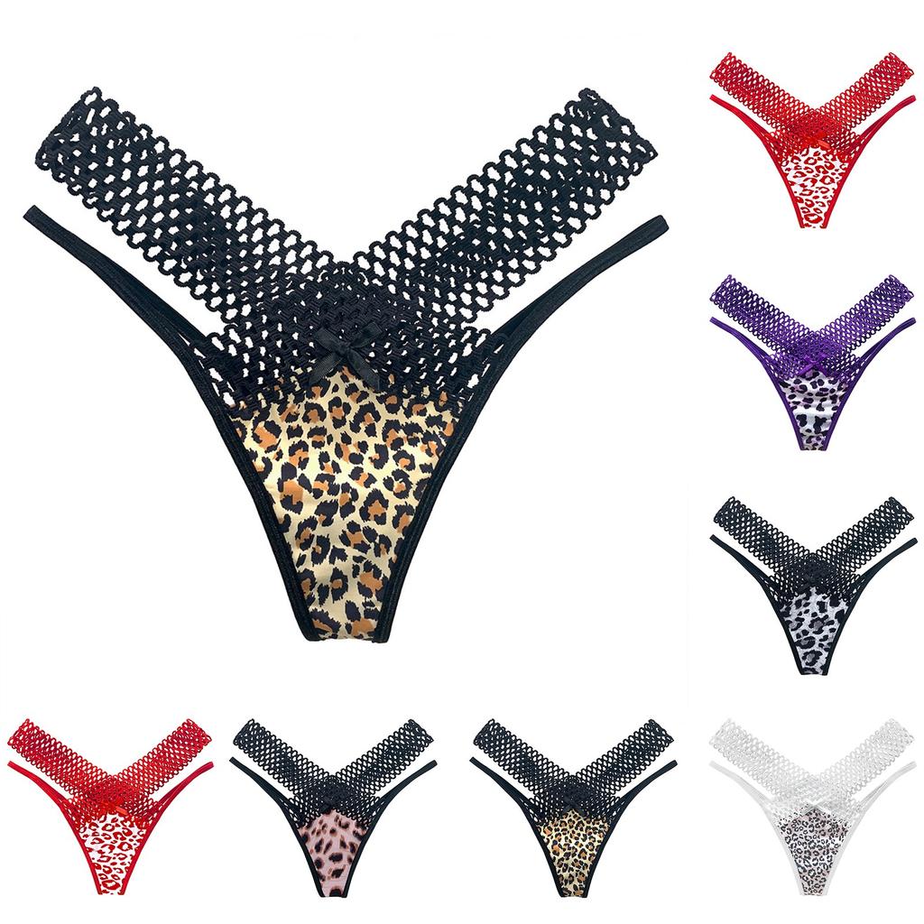 Women's Interwoven Hollow See-through Low Waist Thin Strap Tempting Sexy Panties Thong