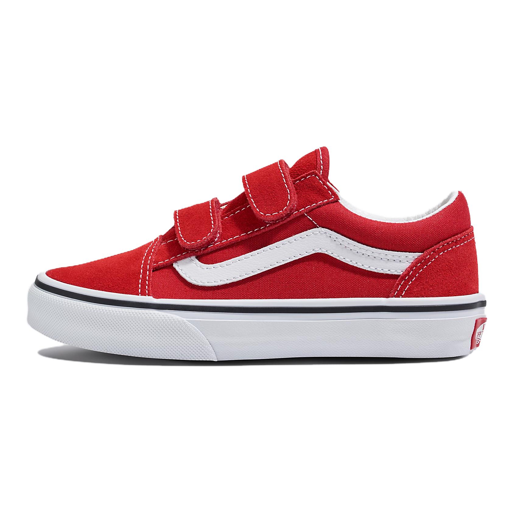

Vans Серия Old Skool V Удобные низкие детские парусиновые кеды Детские кроссовки Красно-белые VN000CYWJV6 31.5