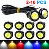 2/10 PCS 18MM COB LED Car Eagle Eye Light 12V DRL Daytime Running Backup Marker Parking Signal Fog Lights Waterproof Red Yellow