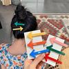 5pcs Simple and Creative Fun Arrow Hair Clip, Edge Clip Headband, Candy Color One Character Clip Hair Clip, Hair Accessoires