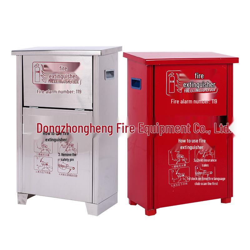 Thickened Stainless Steel Fire Extinguisher Box for 4kg Extinguishers