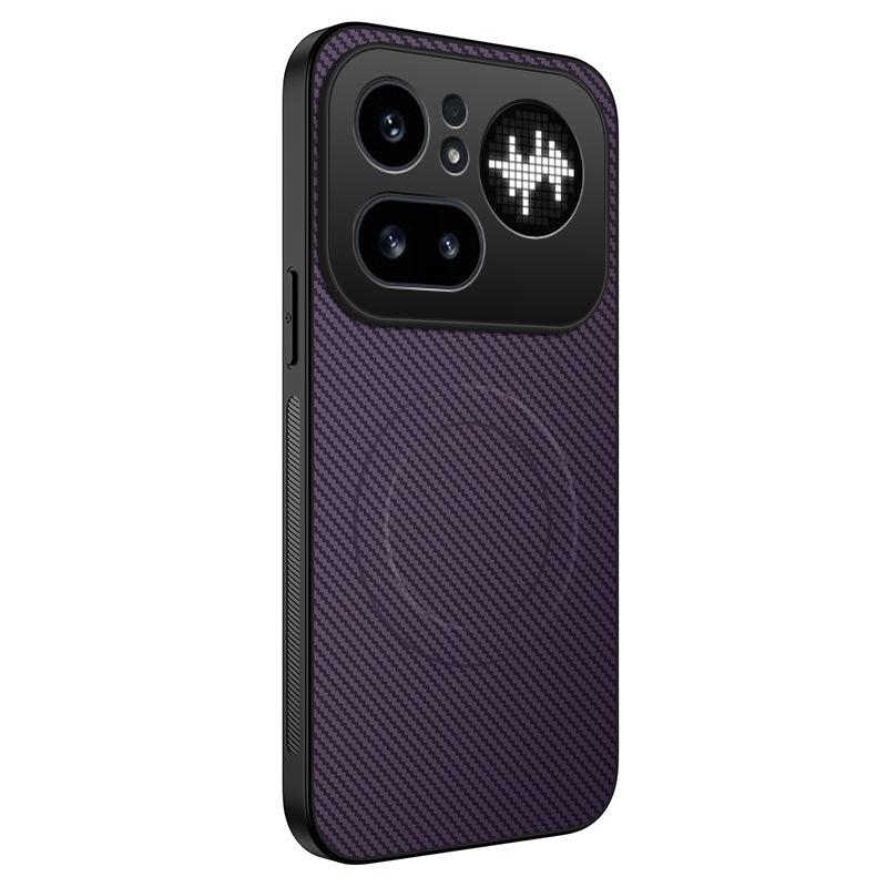 Compatible with Nothing Phone 4A Pro carbon fiber pattern magnetic phone case and Nothing Phone 3A protective case
