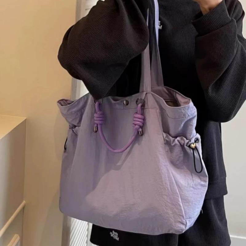 

Дорожная сумка-тоут, женская легкая повседневная спортивная сумка, многофункциональная сумка большой вместимости для ношения на одном плече и в руке фиолетовый