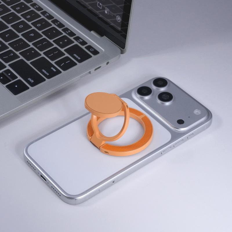 MagSafe Double-Sided Magnetic Leather Phone Stand & Foldable Finger Holder