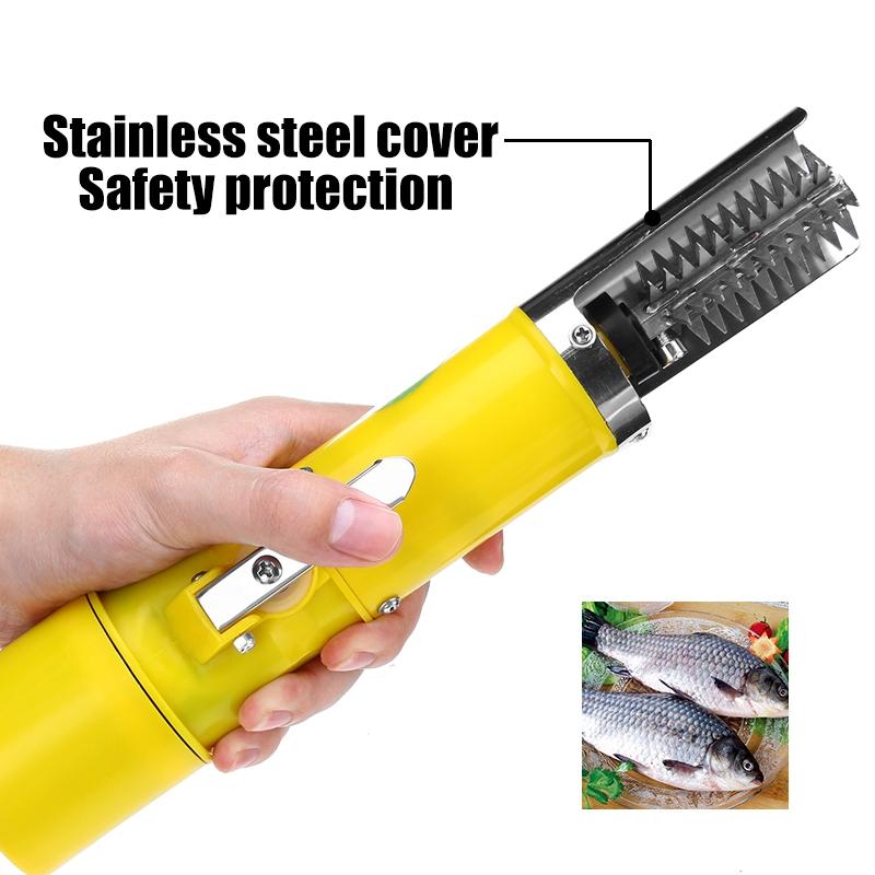 16.8V Electric Fish Scaler Waterproof Rechargeable Fishing Scalers Clean Fish Remover Cleaner Descaler Scraper Seafood Tool 28*5.5cm