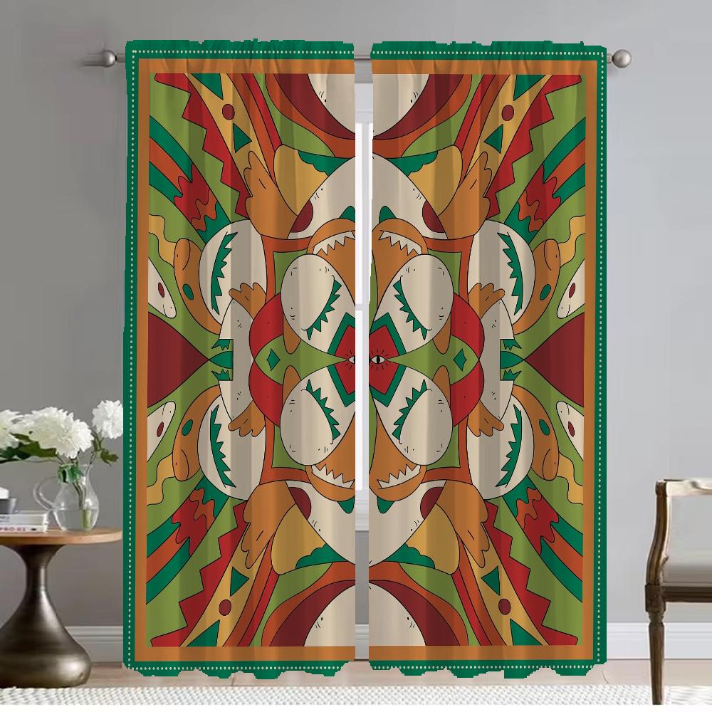 Curtains Child Room Chinese Style Window Curtain for Room 2 Panel Home Interior Curtains Tulle for Bedroom Partition Shades