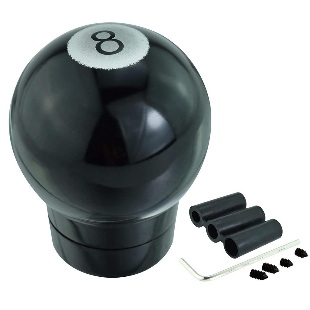 Lunsom Shift Aluminum Gear Shift Compatible with Automatic and Manual Black 8-Ball Knob, Lever, Cars,