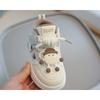 Children’s Sneakers, Spring/Autumn Girls’ White Cartoon High-Top Shoes, Boys’ Casual Skate Shoes, Soft-Soled Baby Shoes