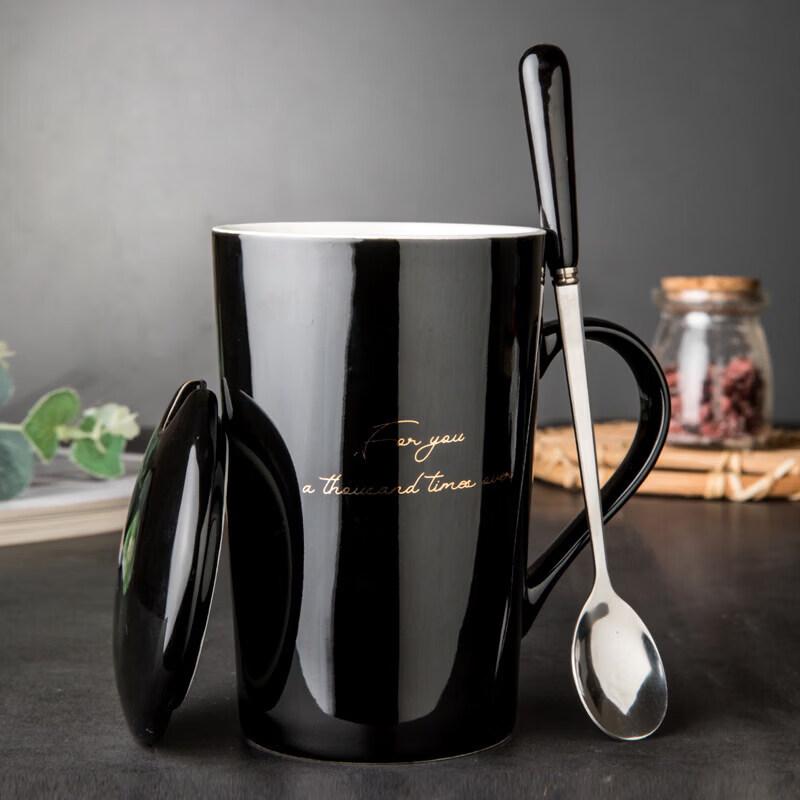 Star-Design Ceramic Mug with Coaster