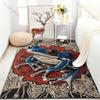 1 Stück Blauer Frosch Mandala Print Teppich für Wohnzimmer Schlafzimmer Bettseite Sofa Bodenmatte Modernes Wohndekor Gang Korridor Bereichsteppich