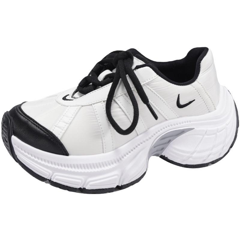 Paris fashion dad shoes women's autumn 2025 new mesh breathable thick sole heightening color matching casual sports shoes