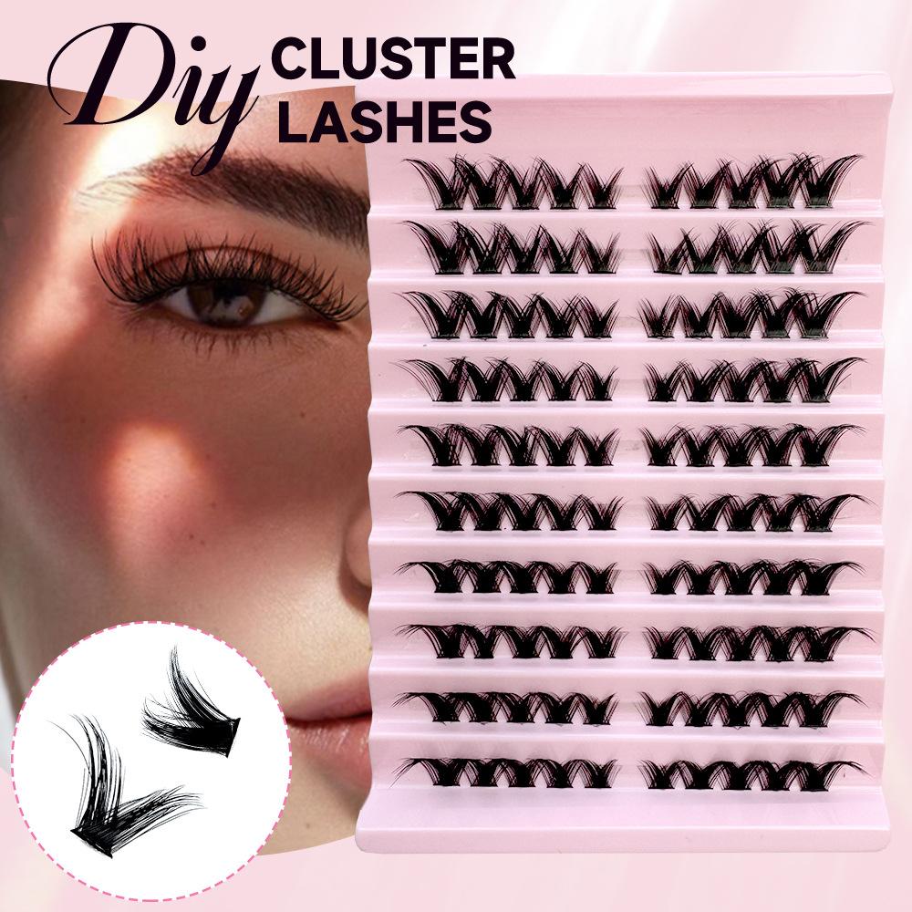 DIY self-grafting eyelashes curly fox segmented thick new natural false eyelashes