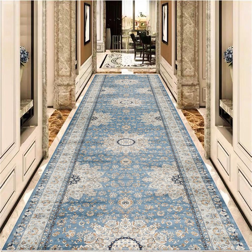 Europäische Dekoration Langer Flurteppich Wunderschöne Flurteppiche Rutschfeste Treppenmatte Heimläufer Gangbodenmatte Anpassbar