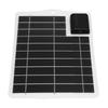 7W Solar Panel Charger Monocrystalline Silicon Portable Small Solar Panel for Outdoor Emergency Black