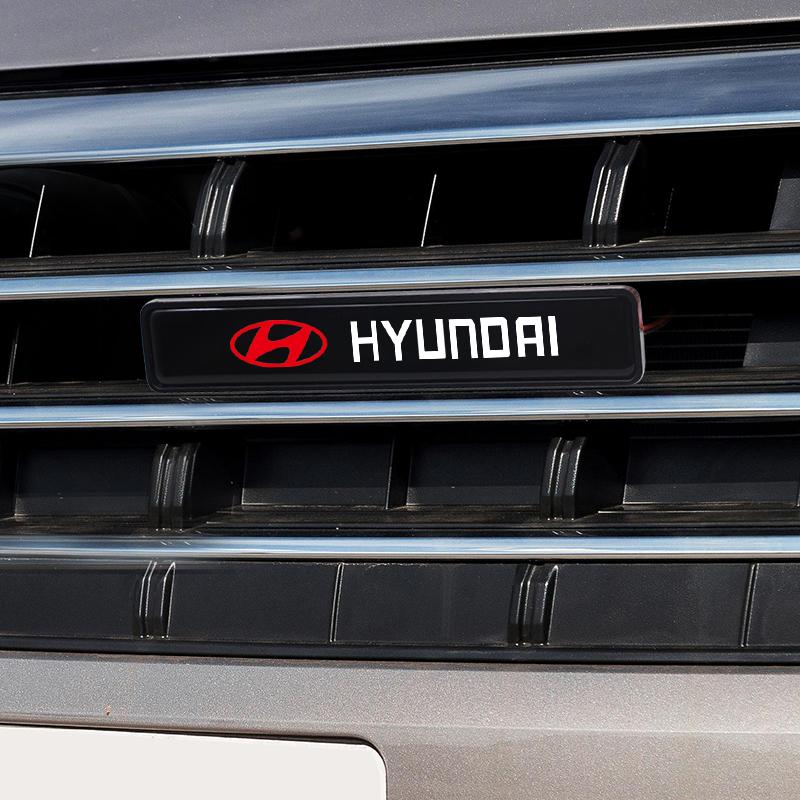 1Pcs Car Decorative LED Lights Front Hood Grille Badge Styling For Hyundais H-1 I40 I30 I20 I10 IX35 IX25 Tucson Getz Terracan Accent