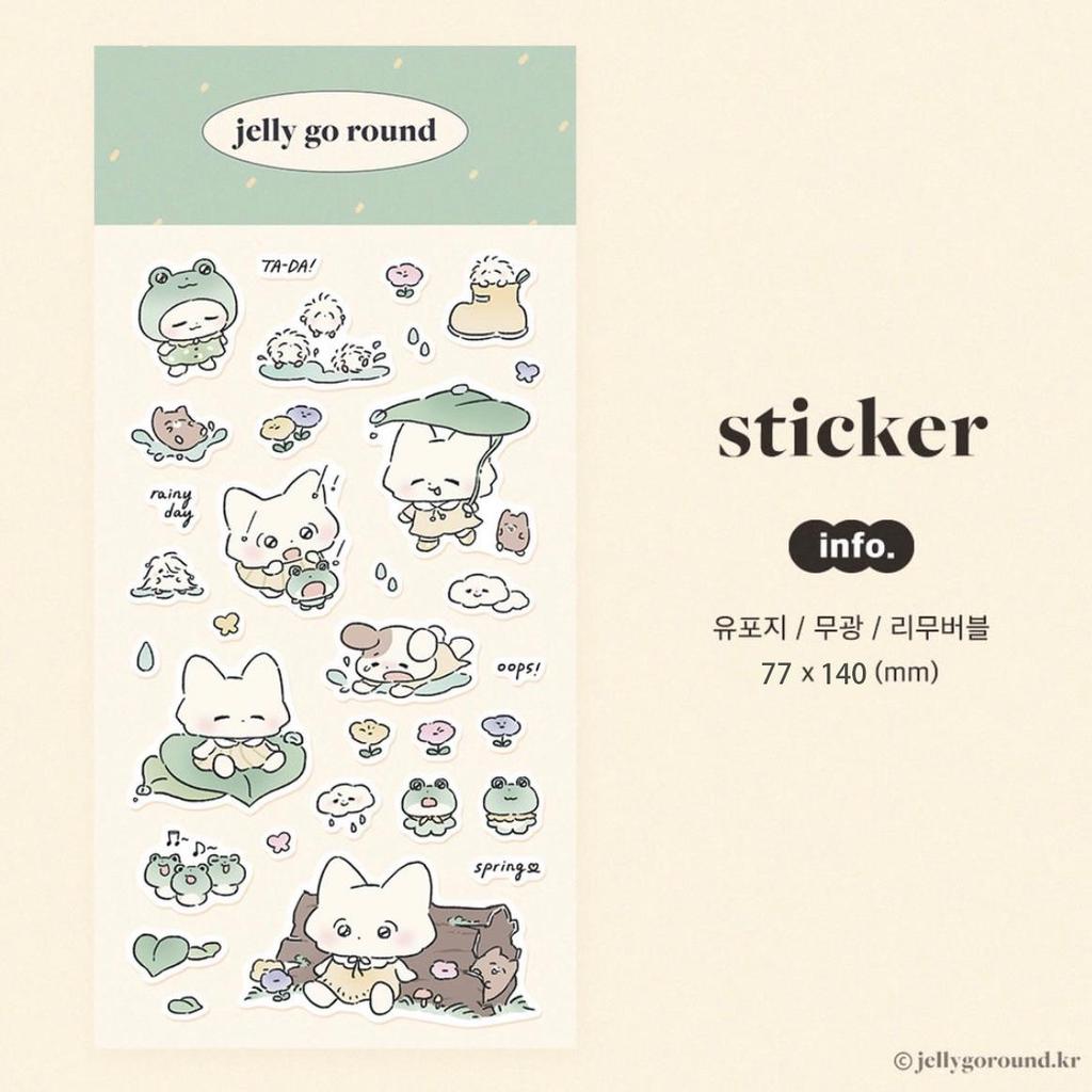 Korean Cute Cartoon Fox Rabbit Stickers for DIY Phone Case Decoration
